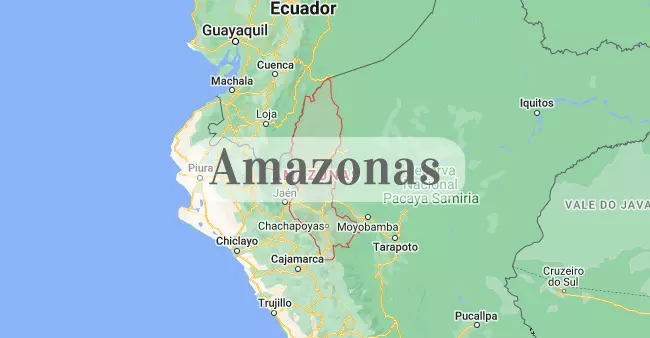 Mapa de Amazonas Destacado