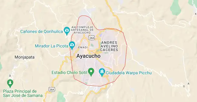 Mapa de Ayacucho 1