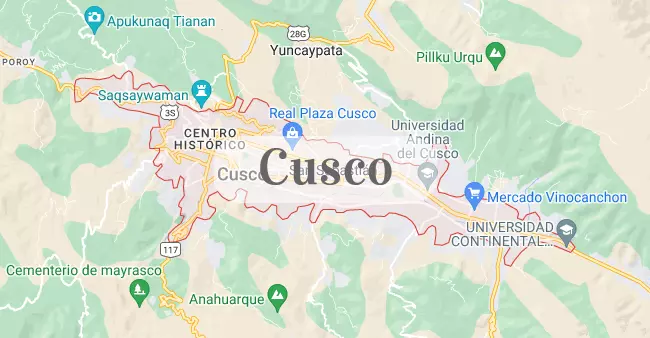 Mapa de Cusco Destacado