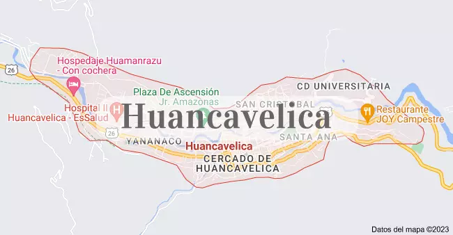 Mapa de Huancavelica Destacado