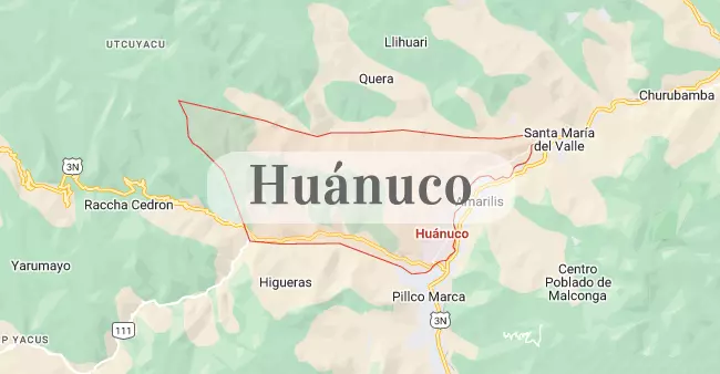 Mapa de Huanuco Destacado